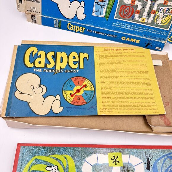 Vintage 1959 Milton Bradley Casper The Friendly Ghost Board Game Halloween Decor - Picture 4 of 10